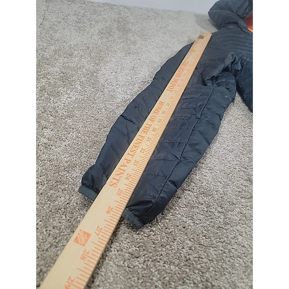 Eddie Bauer EB700 Puffer Down Jacket Mens Small Black Hooded Full Zip Outdoor - Picture 5 of 9